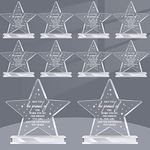 10 Pcs Appreciation Awards for Coworker Acrylic Thank You Trophy May You Be Proud of The Work You Do Sign Employee Appreciation Gift Retirement Goodbye Farewell Gift for Women Men Teacher (Star)