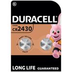 Duracell 2430 Lithium Coin Batteries 3V (2 pack)- Long life guaranteed - For Use in Key Fobs, Small Remotes, and Fitness Watches - Baby Secure Packaging - 10-Year In-Storage Guarantee