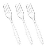 50 x Clear Plastic Forks Quality Reusable Sturdy, Sustainable, and Perfect for Daily Use, Birthday Parties, Weddings, Family Functions, Baby Shower Buffet BBQ's Camping Catering