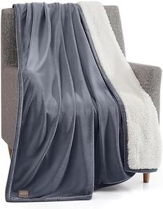 UGG 23854 Bliss Sherpa Fully Reversible Throw Blanket for Couch or Bed Machine Washable Easy Care Soft Plush Luxury Oversized Accent Blankets, 70 x 50-Inch, Imperial