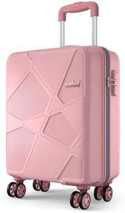 Safari Pentagon Pro 8 Wheels 55cm Cabin Size Trolley Bag, Hard Case Polypropylene, 360º Wheeling Small Carry-on Luggage, Suitcase for Travel, Trolley Bags for Travel, Rose Gold