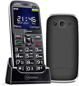 Melefon Senior Phone 4G/LTE Unlocked, Big Button, Easy to Use, Big Speaker, 1600mAh Battery, Mobile Phone for Elderly with Charging Dock