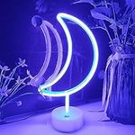 JYWJ Moon Neon Sign With Holder Bas