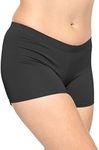 Women's Nylon Booty Shorts Black 3X