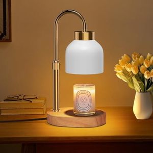 seenlast Candle Warmer Lamp with 2 Bulbs, Candle Warmer with Dimmer Adjustable Height,Mothers Day Gifts,Electric Wax Warmer Vintage Home Decor,2/4/8H Timer,Wax Melt Warmer for Scented Jar Candles
