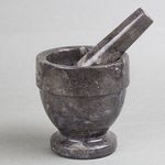 Creative Home Charcoal Marble 4" x 4" Mortar & Pestle Set