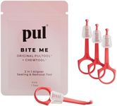 PUL Pack of 4 Reusable 2-in-1 Aligner Seating Chewie & Removal Tool — Compatible with Invisalign, Removable Braces, Retainers, Trays – Easy-to-Use Remover & Chew, Dental & Oral Hygiene Care – Pink