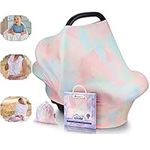 NatureBond Multi-Use Nursing Cover, Car Seat Cover, Breastfeeding Covers, All-in-One (Sunrise Pink)