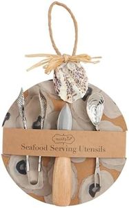 Mud Pie Seafood Serving Utensils, approx 5 3/4", TAN