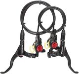 splumzer【UK STOCK MTB Hydraulic Disc Brake Set, Aluminum Alloy Left Rear Right Front Disc Brake for Mountain Bike Bicycle MTB XC Trail, e-Bike, Fat Bike