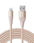 Anker Powerline+ II Lightning Cable, MFi Certified for Flawless Compatibility with New Airpods, iPhone Xs/XS Max/XR/iPhone X/ 8/8 Plus/ 7/7 Plus/ 6/6 Plus and More (10 ft, Gold)