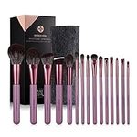 Makeup Brushes Set, EIGSHOW 15 Pcs Essential Makeup Brushes, Jewels Series Handicraft Quality Makeup Brush Set, Brush of Powder, Blush, Foundation, Highlight, Great for Pros & Beginners (Pink)