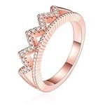 Psiroy Crown Rings for Women CZ Wed