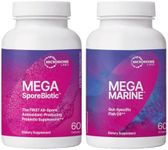 Microbiome Labs MegaSporeBiotic Spore-Based Probiotics (60 Capsules) + MegaMarine Fish Oil Supplement - Omega 3 Pills with EPA DHA DPA Ratio to Support Immune & Gut Health (60 Softgels) - 2 Products