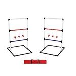 Backyard Allstar Indoor/Outdoor | Ladder Toss Game Set | Soft Rubber Balls | Travel Carrying Case | Score Tracker | Family, Yard, Beach and Lawn Games