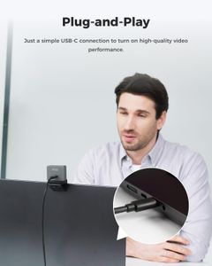 OBSBOT Meet 2 4K Webcam – Space Grey, Ultra HD Video
