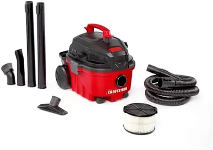 CRAFTSMAN CMXEVBE17040 4 Gallon 5.0 Peak HP Wet/Dry Vac, Portable Shop Vacuum with Attachments