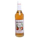 Monin Peach Flavored Syrup -1L, Liquid, 1000 ml