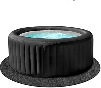 79" Hot Tub Mat for Inflatable Tub, Thickend Water Absorbent Hot Tub Mat, Round Anti-Slip Hot Tub Pad for Outdoor Indoor, Large Washable Pool Procter, Portable Inflatable Hot Tub Accessories