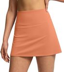 Soothfeel Tennis Skirts for Women High Waisted Golf Skirt with Shorts Pockets Workout Athletic Skort for Summer Casual (Coral,XL)