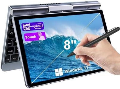 Crelander 2-in-1 Mini Laptop | 8-Inch Touchscreen Portable Small Pocket Computer | Intel 12th Gen N100 Processor | 12GB DDR5 RAM 1TB SSD | PD 30W Charging | WiFi6 BT5.2 |Backlit Keyboard |Windows 11