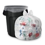 60 Gallon Clear Trash Bags - (Huge 100 Pack) - 38" x 58" - 1.5 MIL (Equivalent) - CSR Series - Heavy Duty Industrial Liners Clear Garbage Bags for Recycling, Contractors, Storage, Outdoor