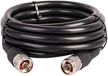 25ft LMR400 Coax Extension Cable N Male to N Male Connector (50 Ohm) Pure Copper Low Loss Coaxial Cables for 3G/4G/5G/LTE/GPS/WiFi/RF/Ham/Radio to Antenna or Phone Signal Booster Use (Not for TV)