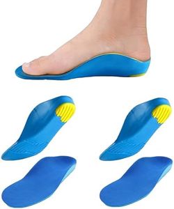 2 Pack Podiatrist-Approved Orthotic Insoles | Heavy Duty Arch Support for Plantar Fasciitis & Flat Feet | PU Foam + Gel Heel Cups | Work Boot/Sports/Running Inserts (Blue)
