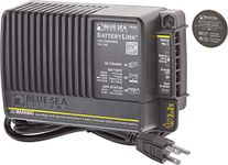 Blue Sea Systems 7605 Battery Link Charger 10A 2 Bank with 65A Automatic Charging Relay, 12V