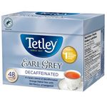 Tetley Earl Grey Decaffeinated Black Tea - 48 Tea Bags, 96 Grams