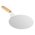 Asdirne Pizza Peel, Pizza Paddle with Wooden Handle and Stainless Steel Metal Tray for Homemade Pizzas, Pastries, Dough, Bread, Cakes etc, Heavy Duty Pizza Paddle, 10 Inches