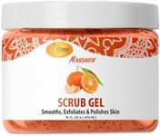 SPA REDI - Exfoliating Scrub Pumice Gel, Mandarin, 16 Oz - Manicure, Pedicure and Body Exfoliator Infused with Hyaluronic Acid, Amino Acids, Panthenol and Comfrey Extract