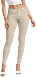 Hybrid & Company Womens Hyper Ultra Stretch Comfy Skinny Leg Work Casual Pants P44876SK Stone S