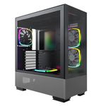 Montech Sky Two, Dual Tempered Glass, 4X PWM ARGB Fans Pre-Installed, ATX Gaming Mid Tower Computer Case, Type C, High Airflow Performance- Black