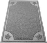 Mr. Pen- Large Cat Litter Mat, 23.5”X 35.2”, Gray, Trapping Mat for Litter Box, Cat Rug, Large