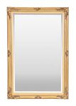 Select Mirrors Rennes Vintage Wall Mirror - Shabby Chic Baroque, Antique, French Design - Solid Wood Frame (50cm x 70cm, Antique Gold)