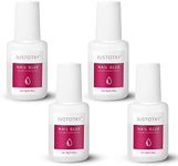 JUSTOTRY 4 Pcs Professional Nail Glue for Acrylic Nails and Press on Nails Long Lasting - Fast Bond & Super Strong Nail Glue for Acrylic Nails, Nail Glue for Broken Nail, False Nail Adhesive Glue