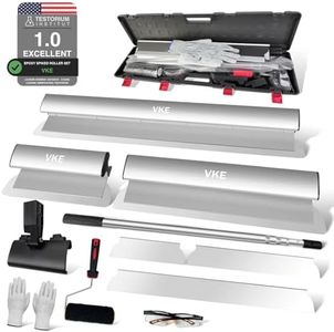 VKE Drywall Skimming Blade, 12"/20"/32"Spatula Blade,39"-82"Extension Handle,Stainless Steel Skimming Blade, Suitable for Wall/Ceiling Smoothing,Drywall Taping Tools with Outer Box,Silver