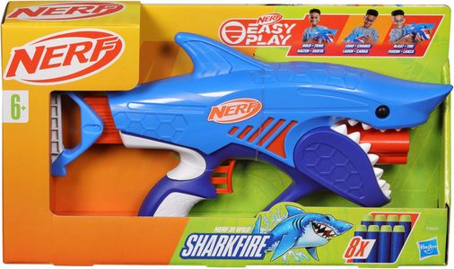 Nerf Junior Sharkfire Blaster Toy – Lightweight Foam Dart Gun for Kids