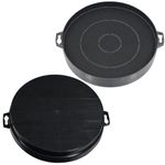 SPARES2GO S1 Type Carbon Charcoal Vent Filters for Baumatic Cooker Hood (Pack of 2, 210 x 32mm)