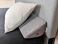 Insieme King Size Bed Wedge Headboard Pillow Gap Filler Foam Wedge (Gray) | Multi-Use Triangular Foam Pillow | Cover Gap Between Bed and Headboard or Bed and Wall