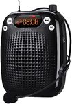 SHIDU Voice Amplifier Teachers with Microphone Headset, Portable PA System Speaker 10W 1800mAh (Black-Wired, S18)