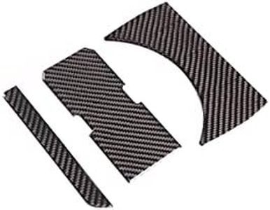 Carbon Fiber Anti-Dust Cup Holder Mats Center Console Liners Cover Sticker for Mazda MX-5 RF Miata 2009-2014 (Black)
