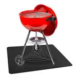 RESILIA Large Under Grill Mat - Black Orange Peel, 36 x 48 inches, for Outdoor Use