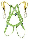 Nibiru Safety Belt, Harness with Scaffolding Hook Double Lanyard(Double hooks) Safety Harness (Free Size)