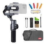 Zhiyun Smooth 5S Combo w/Magnetic Fill Light,Carrying Bag &Tripod,Gimbal Stabilizer for Smartphone 3-Axis Handheld Gimbal for iPhone 14 13 Pro Max Plus 12 X Xs Xr Cell Phone Zhi yun Smooth 5 Upgrade