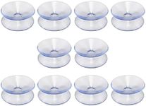 10 Pcs Double Sided Suction Cups, Glass Table Top Bumpers, Clear Glass Table Top Spacers, Sucker Pads for Glass Plastic, Without Hooks Sucker Pads for Home Kitchen Glass Table Top Spacers(Size:35mm)