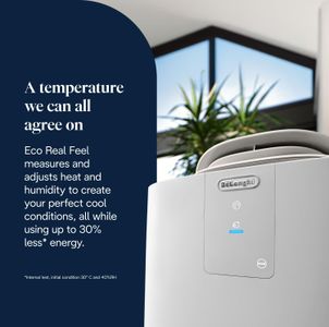 De'Longhi Pinguino Silent Portable Air Conditioner, 9,800 BTU, 3-in-1, Window Kit, White