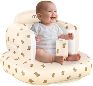 Mink Inflatable Baby Seat for Babies 3+ Months,Infant Floor Seats for Sitting Up,Portable Blow Up Baby Chair with Built in Air Pump, Ideal for Sitting Up and Learning to Play (Bear Cub)