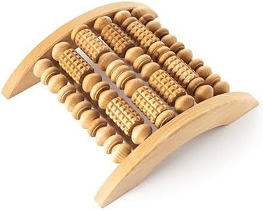 Tuuli Accessories Pied Masseur Massage Appareil Rouleau Bois Fasciite Plantaire 29x24,5 cm